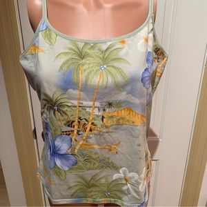 JAMAICA BAY! Hawaiian style floral tank tops. Size PXL, 2 tops for $26.